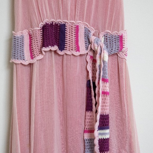 Temperley London Sleeveless Crochet Designer Dress - Picture 2 of 8